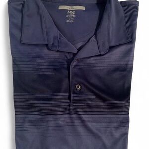 Greg Norman  Collection  XL  navy golf Polo with Stripes